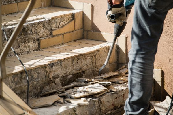 Concrete Stair Demolition in Eugene
